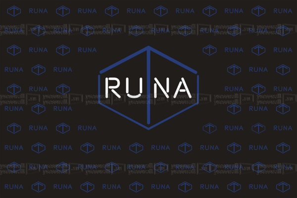 Макет-бренд-волла-с-логотипом-runa